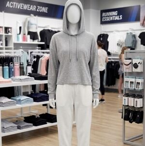 Olive + Oak Waffle-Knit Hoodie with White Stars, Women's Size M